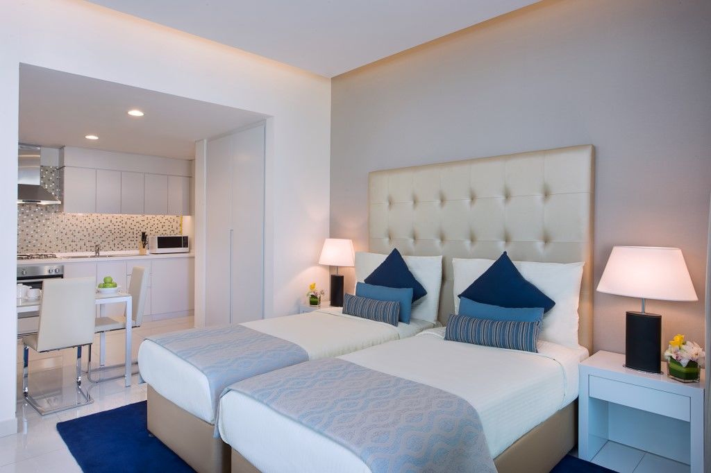 Damac Maison The Vogue Dubai Ngoại thất bức ảnh A bedroom at the hotel